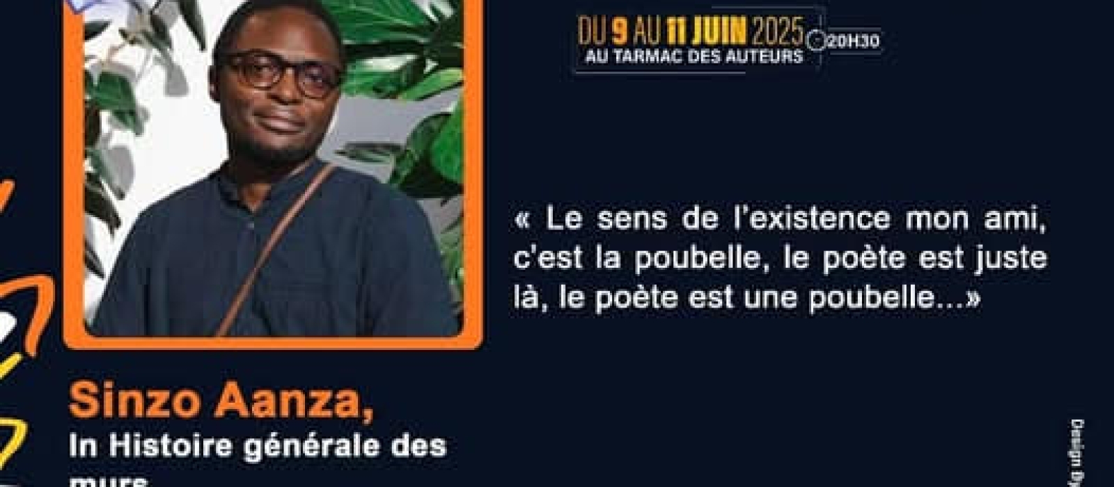 Venez vibrer au rythme des mots avec Sinzo Aanza !